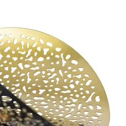 QAZQA Pendelleuchten|Esszimmerlampen*Orientalische Hängelampe schwarz mit Gold 28 cm - Japke