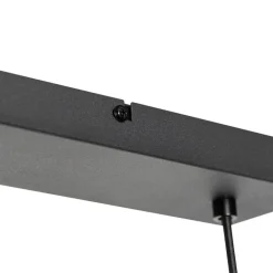 QAZQA Pendelleuchten|Wohnzimmerlampen*Orientalische Hängelampe schwarz mit Bambus 3 Lichter - Rayan