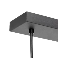 QAZQA Pendelleuchten|Wohnzimmerlampen*Orientalische Hängelampe schwarz mit Bambus 3 Lichter - Rayan