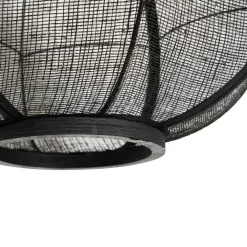 Kinder QAZQA Kinderzimmerlampen|Pendelleuchten*Orientalische Hängelampe Schwarz Stoff 48 cm - Rob