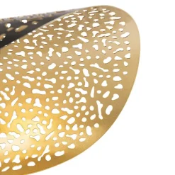 QAZQA Pendelleuchten|Wohnzimmerlampen*Orientalische Hängelampe schwarz mit Gold 35 cm - Japke