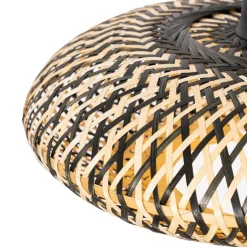 Kinder QAZQA Kinderzimmerlampen|Pendelleuchten*Orientalische Hängelampe schwarzer Bambus 40 cm - Ostrava