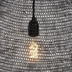 QAZQA Pendelleuchten|Wohnzimmerlampen*Orientalische Hängelampe schwarz 45 cm - Nidum