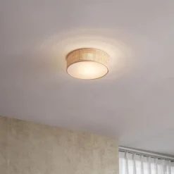 QAZQA Deckenleuchten|Wohnzimmerlampen*Orientalische Rattan Deckenleuchte 30cm - Trammy