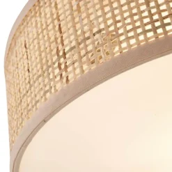 QAZQA Deckenleuchten|Wohnzimmerlampen*Orientalische Rattan Deckenleuchte 30cm - Trammy