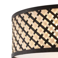 QAZQA Deckenleuchten|Wohnzimmerlampen*Orientalische Rattan Deckenleuchte mit Schwarz 30cm - Tremmo