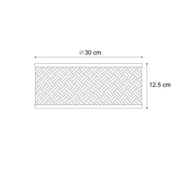 QAZQA Deckenleuchten|Wohnzimmerlampen*Orientalische Rattan Deckenleuchte mit Schwarz 30cm - Tremmo