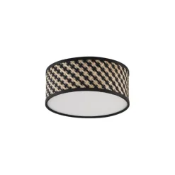 QAZQA Deckenleuchten|Wohnzimmerlampen*Orientalische Rattan Deckenleuchte mit Schwarz 30cm - Tremmo