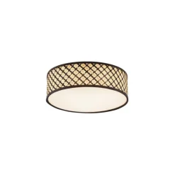 QAZQA Deckenleuchten|Wohnzimmerlampen*Orientalische Rattan Deckenleuchte mit Schwarz 40cm - Tremmo