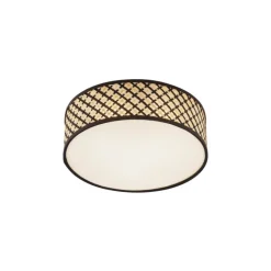 QAZQA Deckenleuchten|Wohnzimmerlampen*Orientalische Rattan Deckenleuchte mit Schwarz 40cm - Tremmo