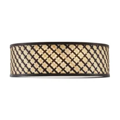 QAZQA Deckenleuchten|Wohnzimmerlampen*Orientalische Rattan Deckenleuchte mit Schwarz 40cm - Tremmo