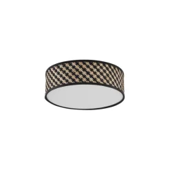 QAZQA Deckenleuchten|Wohnzimmerlampen*Orientalische Rattan Deckenleuchte mit Schwarz 40cm - Tremmo