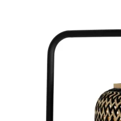 QAZQA Stehlampen|Wohnzimmerlampen*Orientalische Stehlampe aus Bambus mit Schwarz - Yvonne