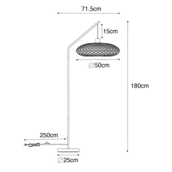 QAZQA Stehlampen|Wohnzimmerlampen*Orientalische Stehlampe Bambus - Ostrava