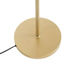 QAZQA Stehlampen|Wohnzimmerlampen*Orientalische Stehlampe goldrosa Schirm mit Fransen - Franxa