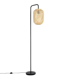 QAZQA Schlafzimmerlampen|Küchenlampen*Orientalische Stehleuchte schwarz mit Bambus - Yvonne
