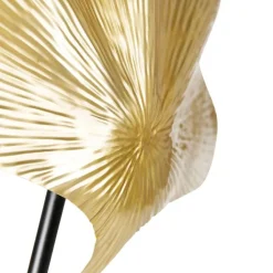 QAZQA Schlafzimmerlampen|Küchenlampen*Orientalische Stehleuchte aus Messing mit schwarzem 2-Licht - Louka