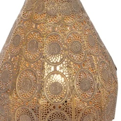 QAZQA Tischlampen|Wohnzimmerlampen*Orientalische Tischlampe Gold 26 cm - Mowgli