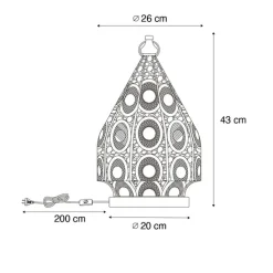 QAZQA Tischlampen|Wohnzimmerlampen*Orientalische Tischlampe Gold 26 cm - Mowgli