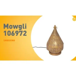QAZQA Tischlampen|Wohnzimmerlampen*Orientalische Tischlampe Gold 26 cm - Mowgli
