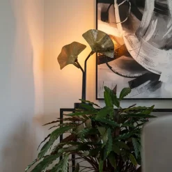 QAZQA Tischlampen|Wohnzimmerlampen*Orientalische Tischlampe aus Messing mit schwarzem 2-Licht - Louka