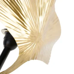 QAZQA Tischlampen|Wohnzimmerlampen*Orientalische Tischlampe aus Messing mit schwarzem 2-Licht - Louka