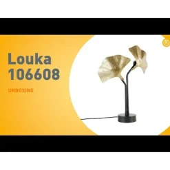 QAZQA Tischlampen|Wohnzimmerlampen*Orientalische Tischlampe aus Messing mit schwarzem 2-Licht - Louka