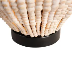 QAZQA Tischlampen|Wohnzimmerlampen*Orientalische Tischlampe beige mit Perlen - Moti