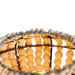 QAZQA Tischlampen|Wohnzimmerlampen*Orientalische Tischlampe beige mit Perlen - Moti