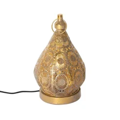 QAZQA Tischlampen|Wohnzimmerlampen*Orientalische Tischleuchte Gold 19 cm - Mowgli