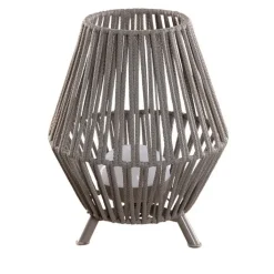 Newgarden Gartenbeleuchtung|Led-Außenleuchten*Orientalische Tischleuchte aus Seil inkl. dimmbarem, wiederaufladbarem LED - Contra