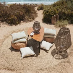 Newgarden Gartenbeleuchtung|Led-Außenleuchten*Orientalische Tischleuchte aus Seil inkl. dimmbarem, wiederaufladbarem LED - Contra