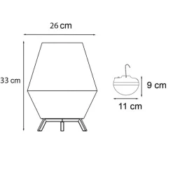 Newgarden Gartenbeleuchtung|Led-Außenleuchten*Orientalische Tischleuchte aus Seil inkl. dimmbarem, wiederaufladbarem LED - Contra