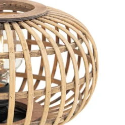 QAZQA Schlafzimmerlampen|Küchenlampen*Orientalische Tischleuchte schwarz mit Bambus - Amira