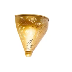 QAZQA Schlafzimmerlampen|Wandleuchten*Orientalische Wandleuchte Gold mit Lichteffekt - Zayn