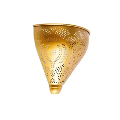 QAZQA Schlafzimmerlampen|Wandleuchten*Orientalische Wandleuchte Gold mit Lichteffekt - Zayn