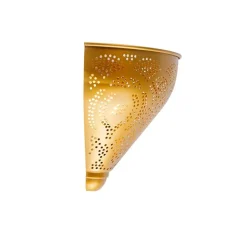 QAZQA Schlafzimmerlampen|Wandleuchten*Orientalische Wandleuchte Gold mit Lichteffekt - Zayn