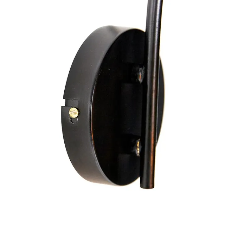 QAZQA Wandleuchten|Wohnzimmerlampen*Orientalische Wandleuchte Schwarz mit Gold - Vadi