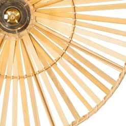 QAZQA Schlafzimmerlampen|Esszimmerlampen*Orientalische Wandleuchte schwarz mit natürlichem Bambus - Pua