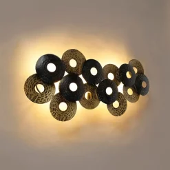 QAZQA Wandleuchten|Wohnzimmerlampen*Orientalische Wandleuchte antik gold 3-flammig - Balla