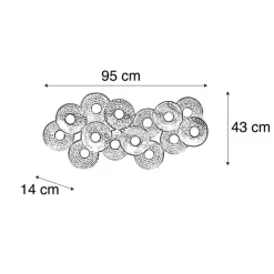 QAZQA Wandleuchten|Wohnzimmerlampen*Orientalische Wandleuchte antik gold 3-flammig - Balla