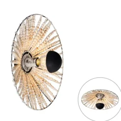 QAZQA Wandleuchten|Wohnzimmerlampen*Orientalische Wandleuchte beige mit Perlen - Moti