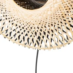 QAZQA Schlafzimmerlampen|Küchenlampen*Orientalische Wandleuchte Rattan 35 cm mit Stecker - Rina