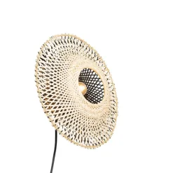 QAZQA Schlafzimmerlampen|Küchenlampen*Orientalische Wandleuchte Rattan 35 cm mit Stecker - Rina