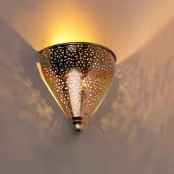 QAZQA Wandleuchten|Wohnzimmerlampen*Orientalische Wandleuchte Kupfer mit Muster - Muraf