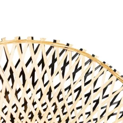 QAZQA Wandleuchten|Wohnzimmerlampen*Orientalische Wandleuchte Rattan 50 cm mit Stecker - Rina