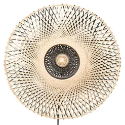 QAZQA Wandleuchten|Wohnzimmerlampen*Orientalische Wandleuchte Rattan 50 cm mit Stecker - Rina