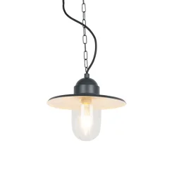 QAZQA Gartenbeleuchtung|Pendelleuchten Außen*Outdoor ländliche Hängelampe anthrazit IP44 - Kansas Graphit