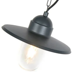 QAZQA Gartenbeleuchtung|Pendelleuchten Außen*Outdoor ländliche Hängelampe anthrazit IP44 - Kansas Graphit