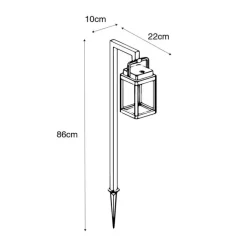 QAZQA Gartenbeleuchtung|Led-Außenleuchten*Outdoor Spike Spot dunkelgrau inkl. LED wiederaufladbar - Yara